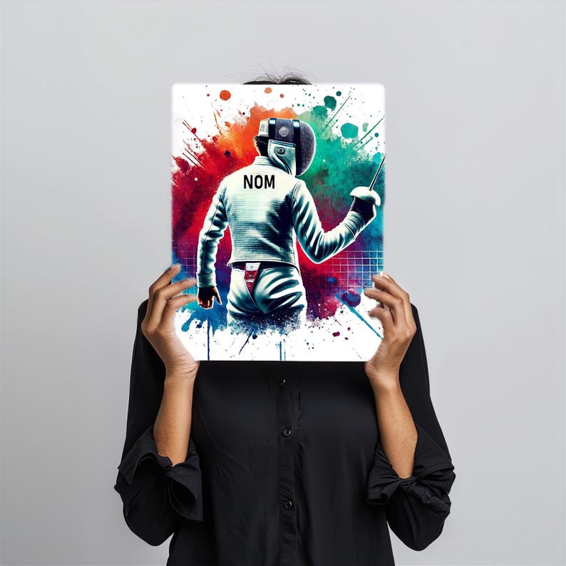 Fancing Poster Personalized Fencing Poster | Customizable Poster for Men, Gift Idea ...