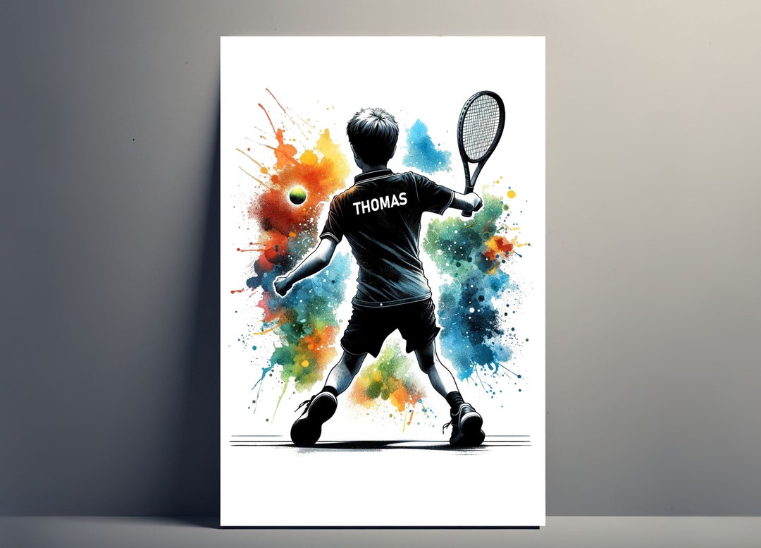 Personalized Tennis Poster | Customizable Tennis Poster for Boys ...