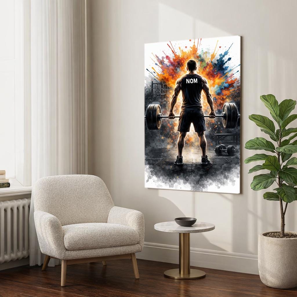 Personalized Bodybuilding Poster With Name – Custom-made Sports Poster ...