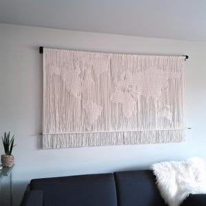 PATRON de Macramé Carte du Monde, en français ; grand, XL, numérique, Ibiza, boho