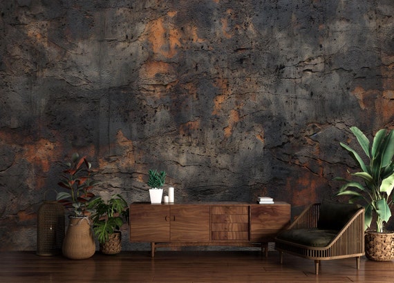 Black Copper Textured Wallpaper Peel and Stick,rusty Wall Mural,dark  Ancient Wall Art,vintage Old Paper,antique Wall Decor,cracked Wall Art -  Etsy