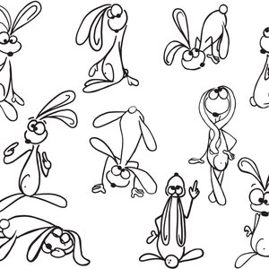 Rabbit Klaus Charakter-Illustration zum Selbstnutzen
