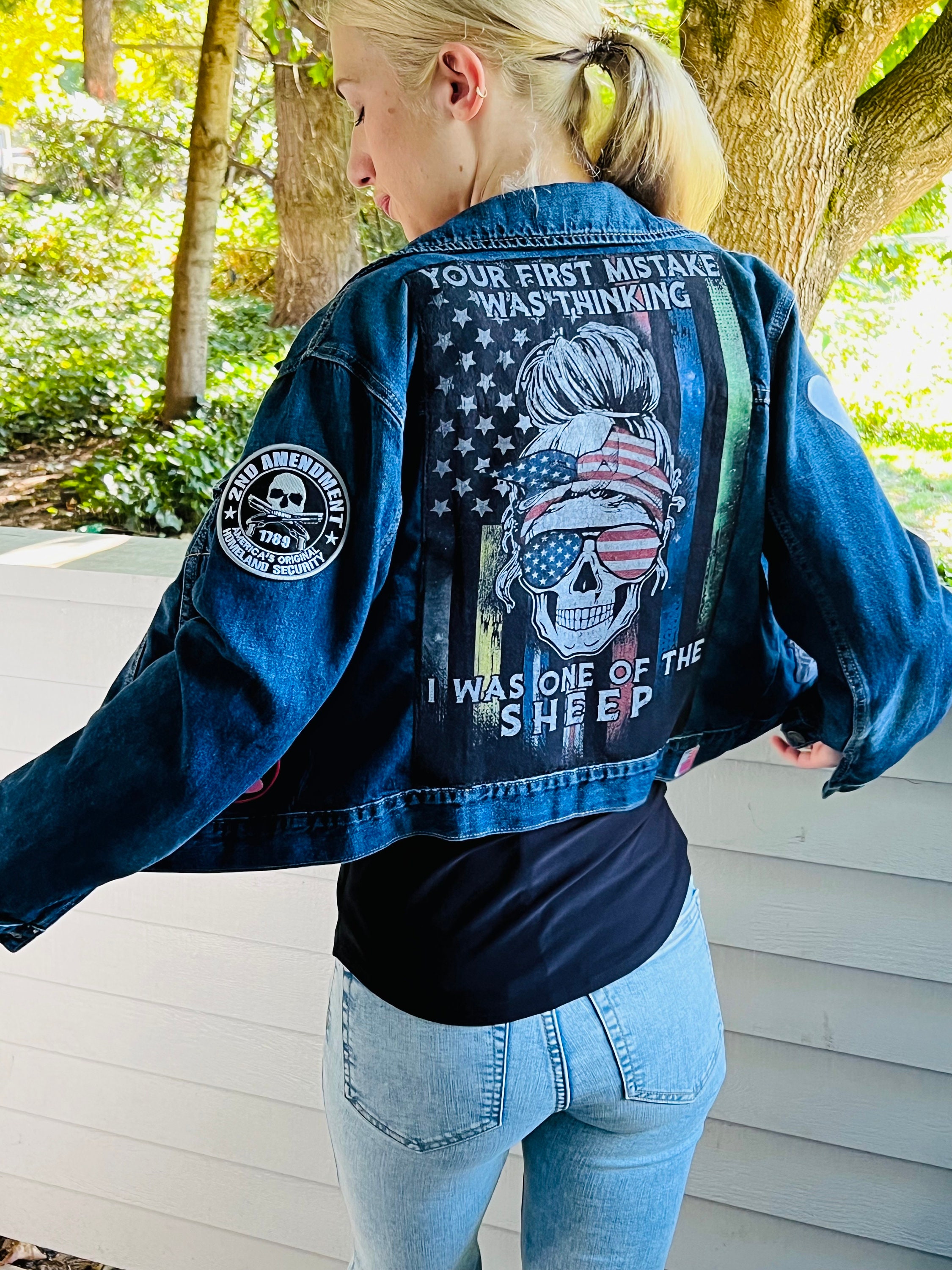 OLD NAVY Ladies CUSTOM Jean Jacket - Etsy