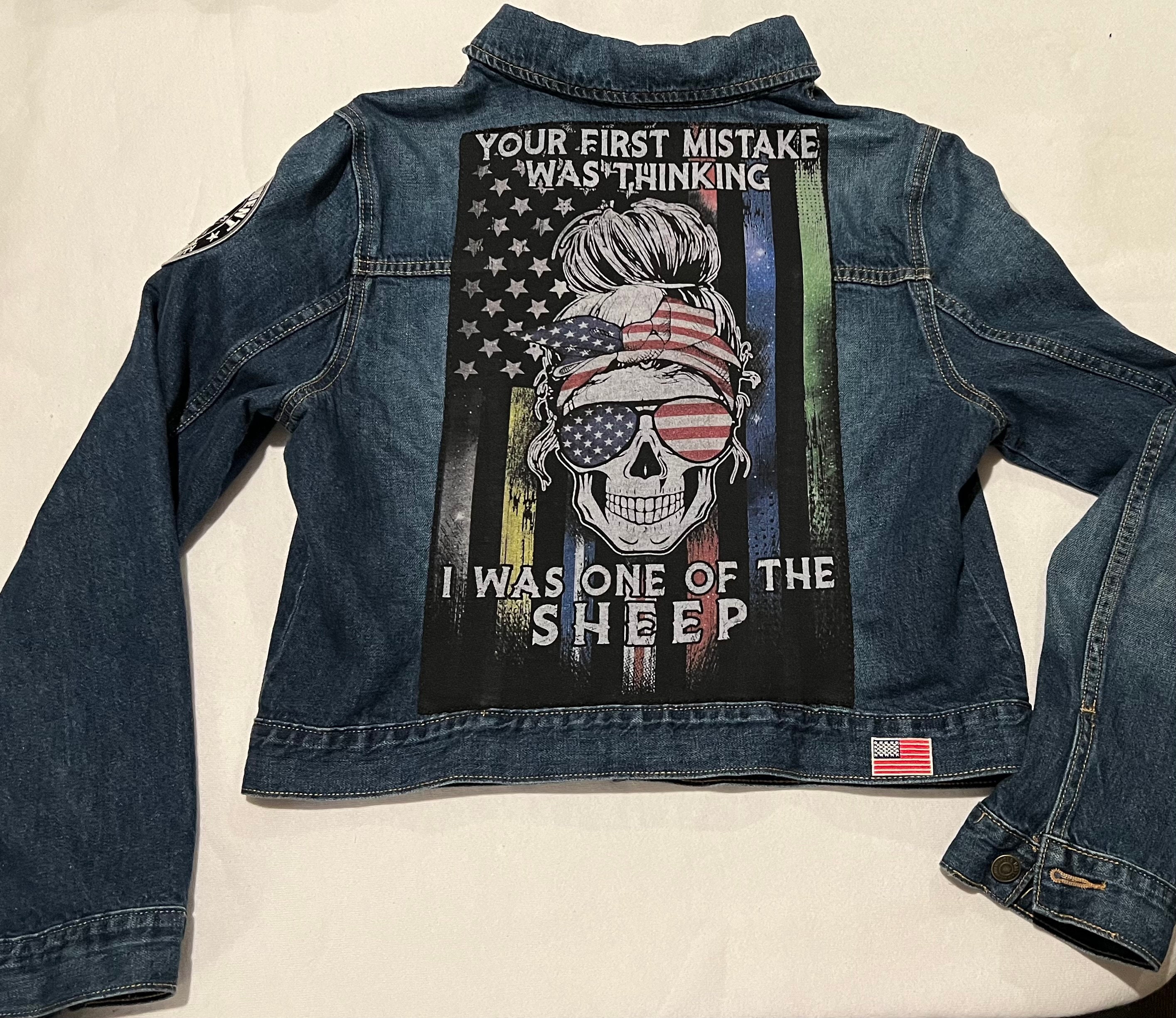 OLD NAVY Ladies CUSTOM Jean Jacket - Etsy
