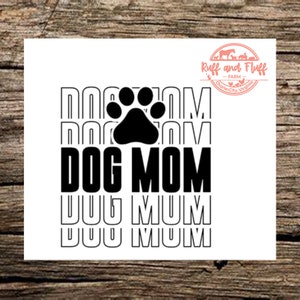 Hund Mama Aufkleber | Hund Aufkleber | Auto-Aufkleber | Becher Aufkleber