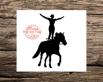 Equestrian Vaulting Decal | Trick Riding | Horse Decal | Car Decal | Truck Decal