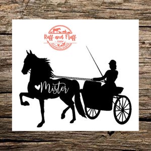 Calcomanía para conducir en Hackney / Calcomanía de poni / Calcomanía personalizada con nombre de caballo