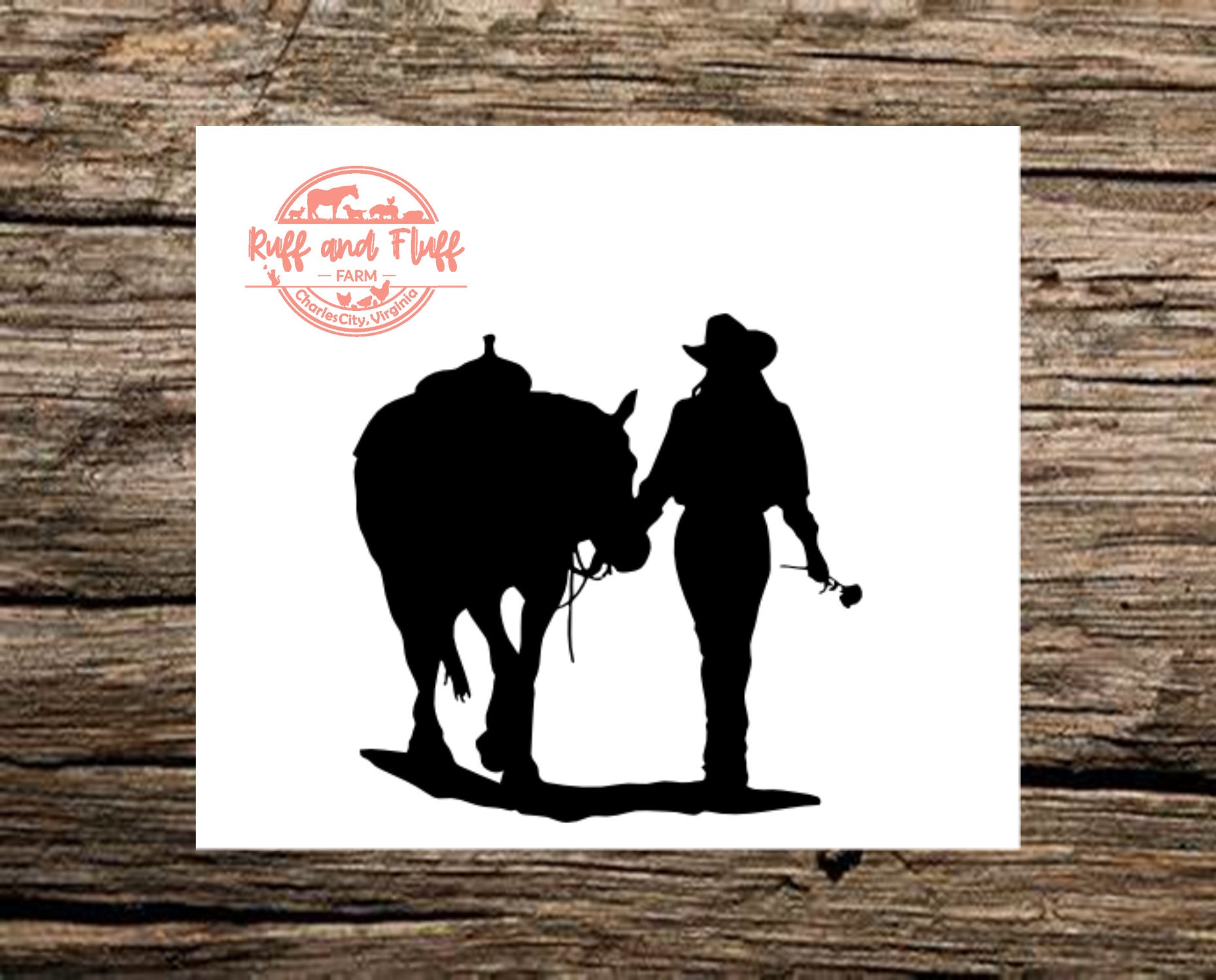 Woman with Horse Decal | Horse Decal | Car Decal