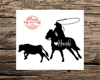 Calf Roping Sticker Team Roping Decal Sticker - Etsy