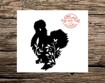 Silkie Chicken Decal | Floral Silkie | Hen Decal | Rooster Decal | Car Decal