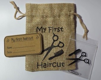 My first haircut keepsake drawstring bag