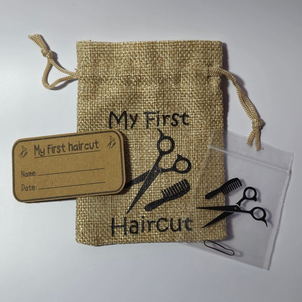 My first haircut keepsake drawstring bag