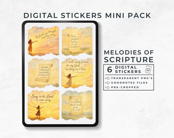 Scripture Digital Stickers, Aesthetic Bible Verses, Christian Cottagecore, Inspirational Planner Stickers, Spiritual, Goodnotes Sticker Book