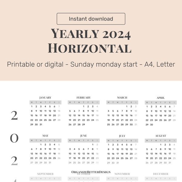 12 Month 2024 Calendar Etsy - Il 600x600.5415211116 Orxx