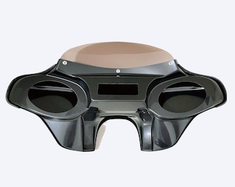 QK Racing Batwing Fairing with Tinted Windshield and 6x9 Speaker for Harley Davidson Road King (1986-2023