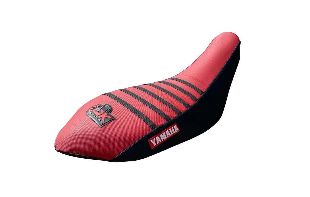 Yamaha Raptor 350 Gripper Seat Cover 2004-2018 – All Black With Blue Ribs #242
