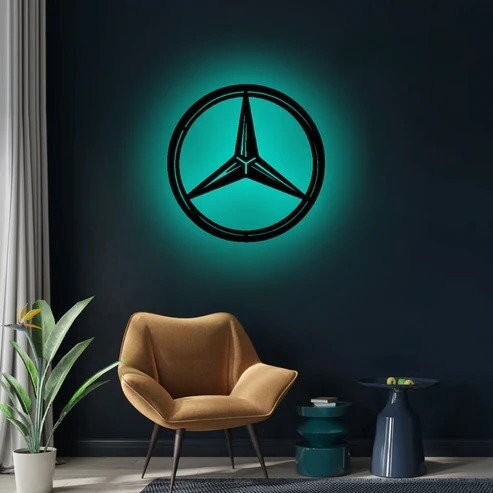 Illuminated 3D LED Mercedes Logo 50-80 CM Advertising - LedWords Shop - 3D  LED Logo & Letters.