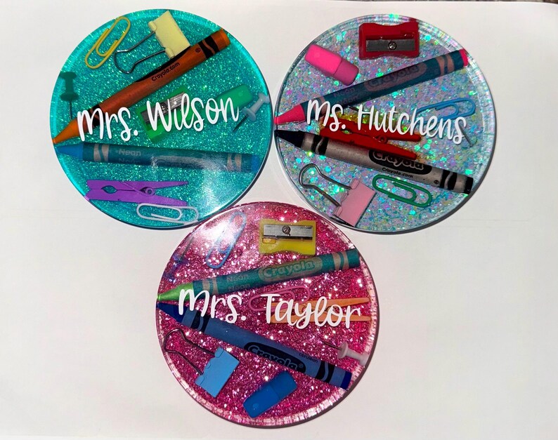 Personalized Teacher Appreciation Coaster, Custom Teacher Coaster ...