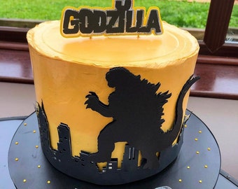 Godzilla Cake Topper Godzilla Birthday Party Godzilla Decorations - Etsy