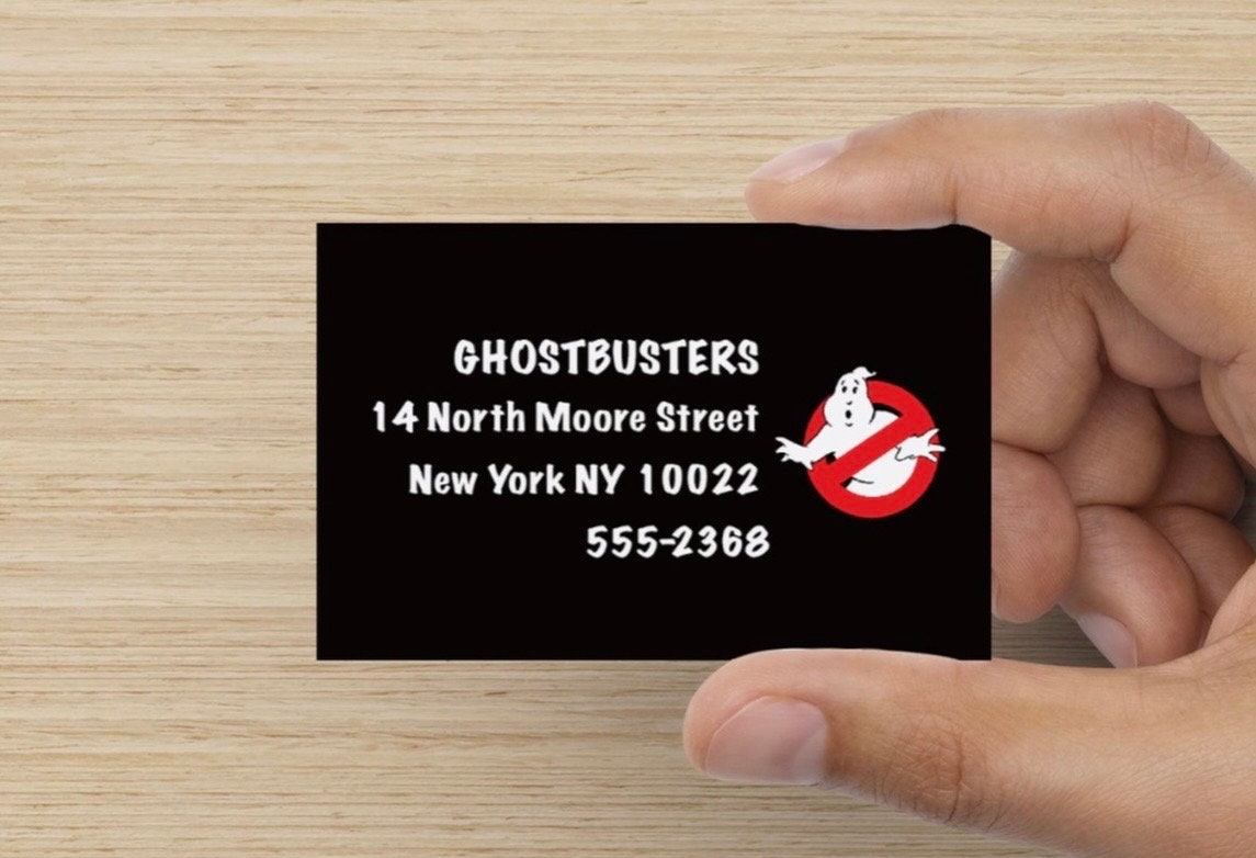 Hand Drawn Ghostbusters Inspired Cosplay Business Card Prop Template