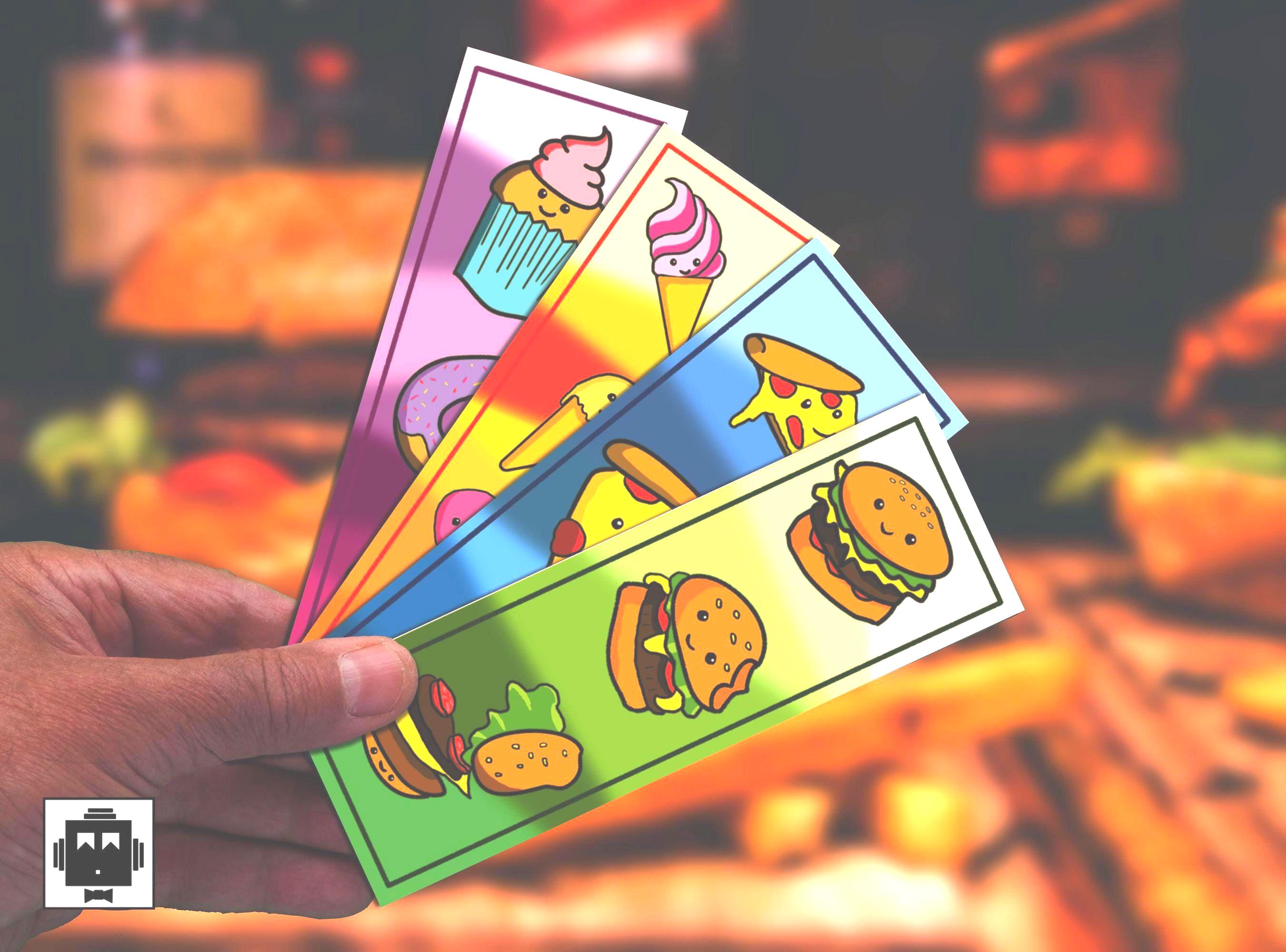 Kawaii Fun Food Printable Bookmarks Set: Instant Printable Digital ...