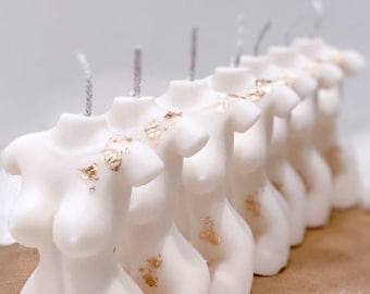 Vela corporal escultórica: decoración de cera de soja vertida a mano