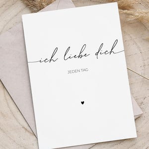Ich liebe dich Karte, Valentinstag, Geschenk für Ehemann & Ehefrau, Postkarte Liebesbrief, Jahrestag, Hochzeitstag, Liebe, Lieblingsmenschen