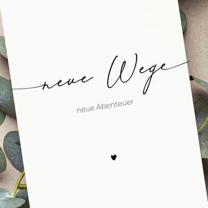 Neue Wege Postkarte | Motivationskarte für Neuanfang und Veränderung | Geschenk für Auswandern, Trennung, Jobwechsel & Abenteuer | Neustart