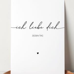 Ich liebe dich Karte, Valentinstag Karte, für Ehemann & Ehefrau, Postkarte Liebesbrief, Jahrestag, Hochzeitstag, Weihnachten