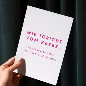Mutmacher Karte Brustkrebs – Chemotherapie Geschenk zur Genesung, Chemo Care Paket Idee, Unterstützung für Mama oder Freundin