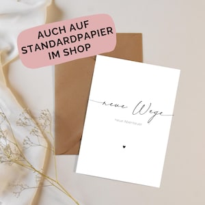 Abschiedskarte Kraftpapier | Neue Wege Postkarte A6 | Geschenk für Kollegen Lehrer Umzug Reise Studium | Grußkarte für Jobwechsel, Abenteuer afbeelding 8