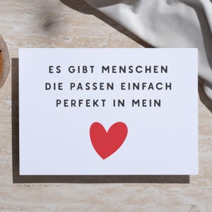 Direkt ins Herz Postkarte – Liebevolle Grußkarte für Freundschaft, Beziehung & Dankeschön, emotionale Botschaft für besondere Menschen