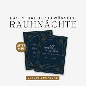 Rauhnächte 2025/2026, Ritual of the 13 Wishes Instructions & Wish List Set for Download, Spiritual New Year&#39;s Ritual and Manifesting