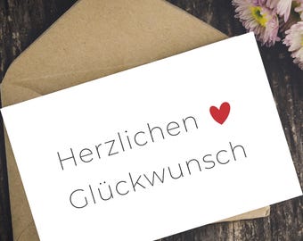 Elegante Glückwunschkarte Rot-silber – Blanko Für Geburtstag, Hochzeit & Valentinstag