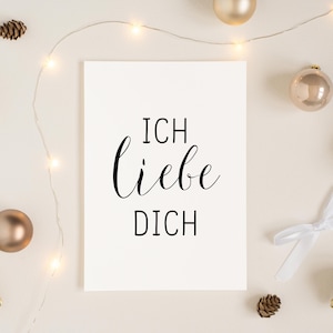 Ich liebe dich Karte – Liebeskarte für den Hochzeitstag – Valentinstag Grußkarte – Romantische Postkarte Liebe – Karte Verlobung – Jahrestag