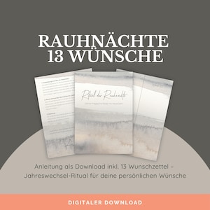 Rauhnächte 2025/2026 | 13 Wishes Ritual Instructions for Download | Spiritual New Year&#39;s Ritual for Personal Wishes & Manifestation