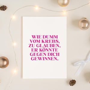 Brustkrebs Postkarte | aufmunternde Postkarte bei Krebs | Lustige Karte | Geschenkidee für Krebskämpfer | Pink Brustkrebs | Fuck Cancer