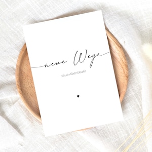 Neue Wege Postkarte | Motivationskarte für Neuanfang und Veränderung | Geschenk für Auswandern, Trennung, Jobwechsel & Abenteuer | Neustart
