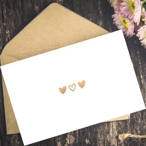 Goldene Herzen Hochzeitskarte – Elegante Herz-Postkarte für Verlobung, Sag Ich Liebe Dich Karte Brautpaar, Festtagskarte Liebe