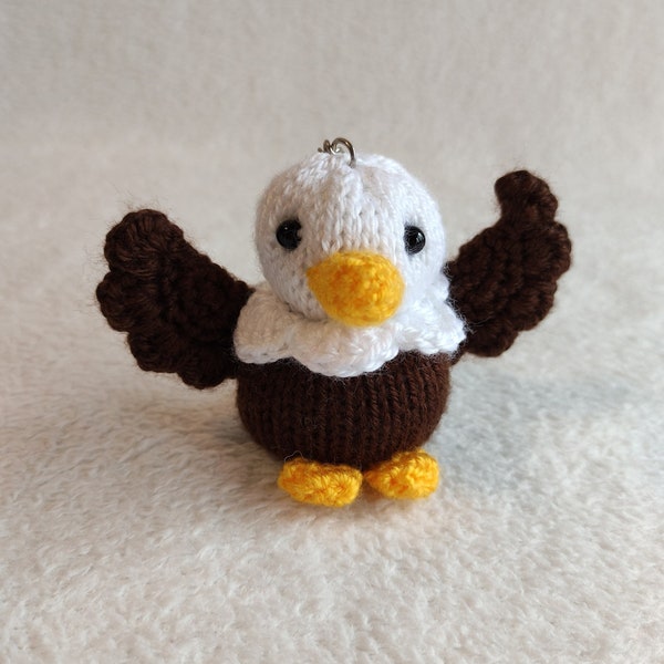 Porte-clés aigle 1 pièce, Mini jouet tricoté, pendentif de sac