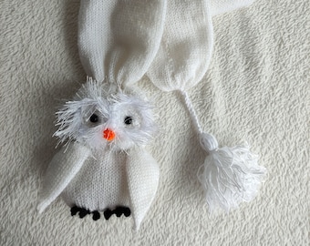 White Owl - Knitted Scarf