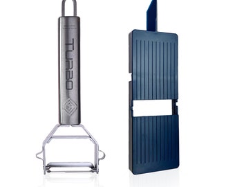 TURBO PRODUCTS Turbo Peeler Combi Universele Schilmachine incl. Schaafplank - RVS Schilmachine - Voor Links- en Rechtshandigen - 3-in-1 Functie