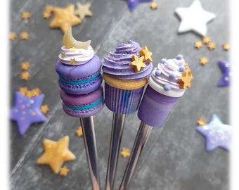 Tasty Spoon Macaron Cupcake Sweet spoon Children tea party Gift for girls cake spoon pie for tea spoon coffe spoon polymer clay funny gift
