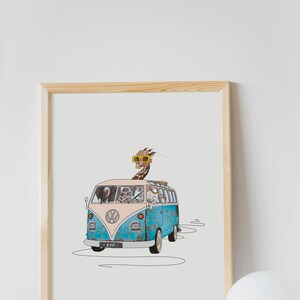Animal Trip print, digital print, digital download, digital art, funny animals print