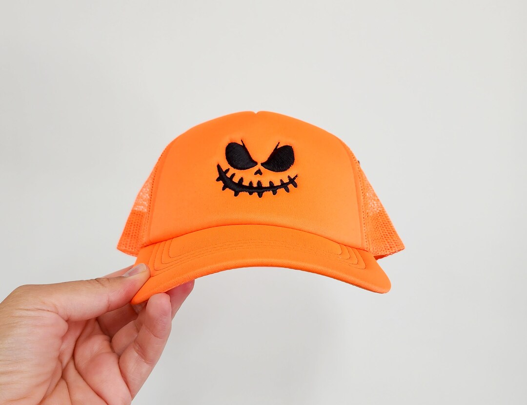 Jack O Lantern Trucker Halloween Hat happy Halloween - Etsy