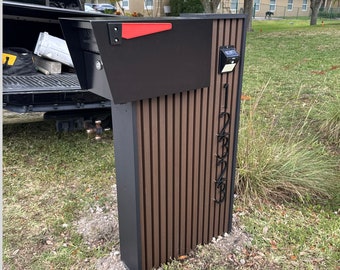 Modern Wooden Succulent Mailbox, Custom Mailbox, Cool Mailbox, Mailbox Personalized, Design Mailbox, Handcrafted Norx Mailbox Post, Norx