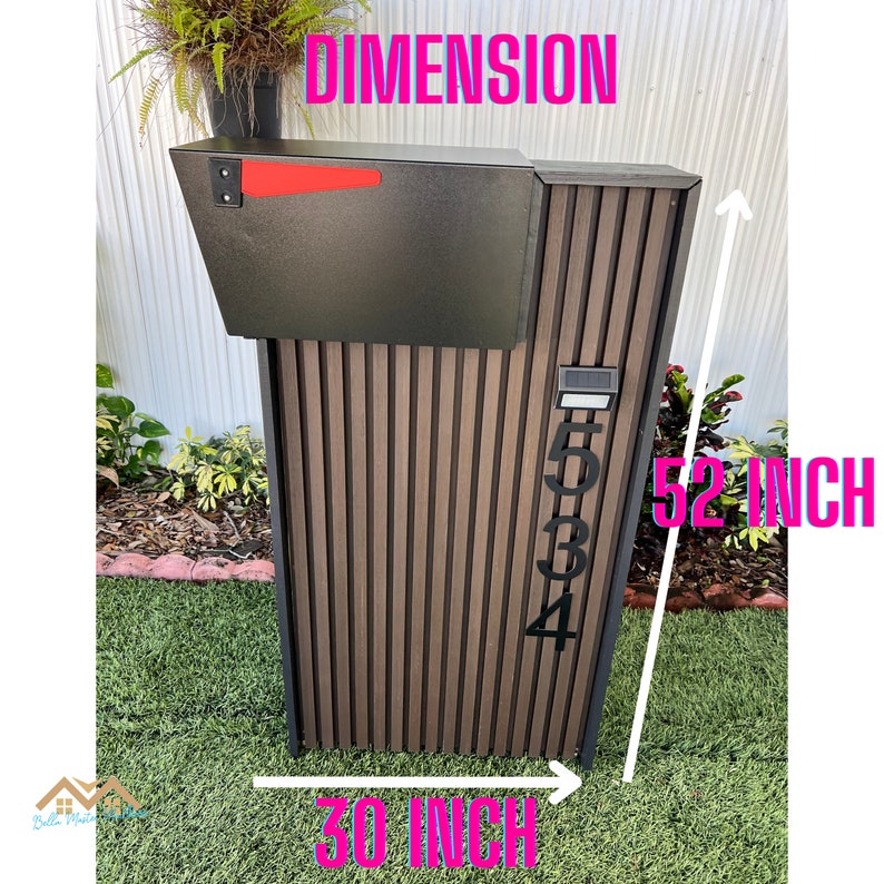 Modern Wooden Succulent Mailbox, Custom Mailbox, Cool Mailbox, Mailbox