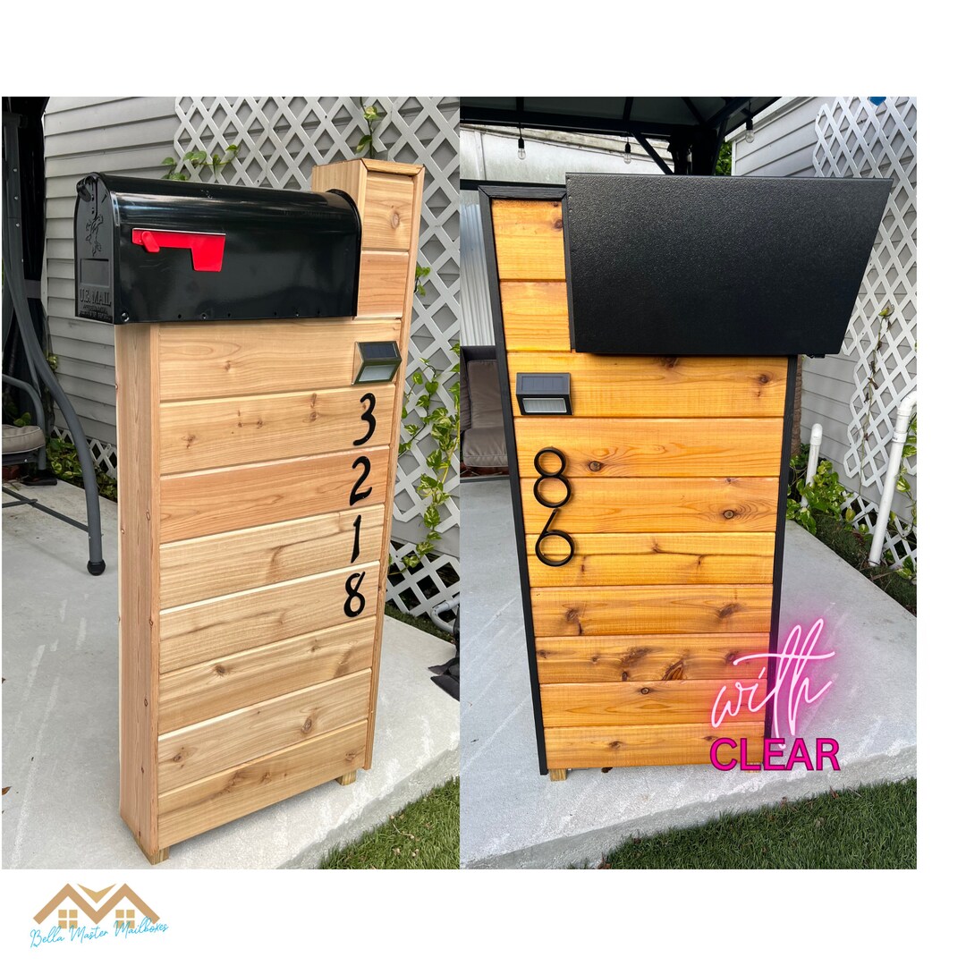 Custom Cedar Mailbox, Wonderful Handcrafted Cedar Mailbox Post, Rustic
