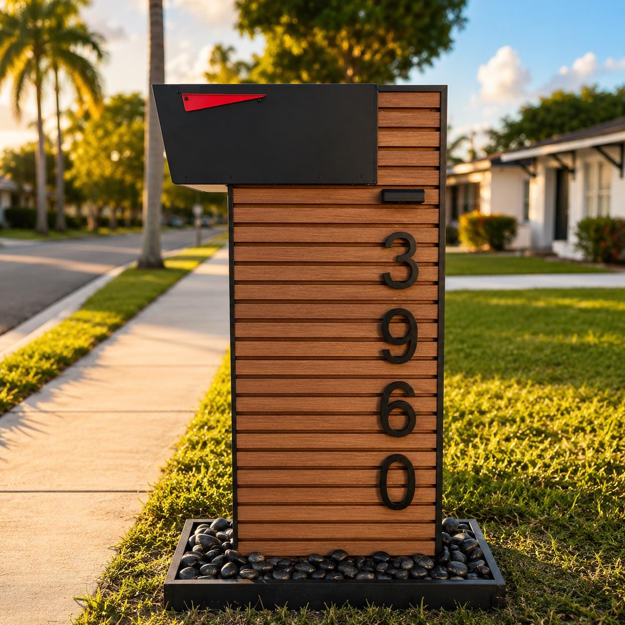 Modern Slat Wall Mailbox | Personalized NORX Composite Mailbox