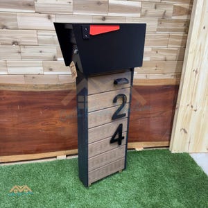 Personalized Composite Mailbox: Modern Rustic Wall Mount